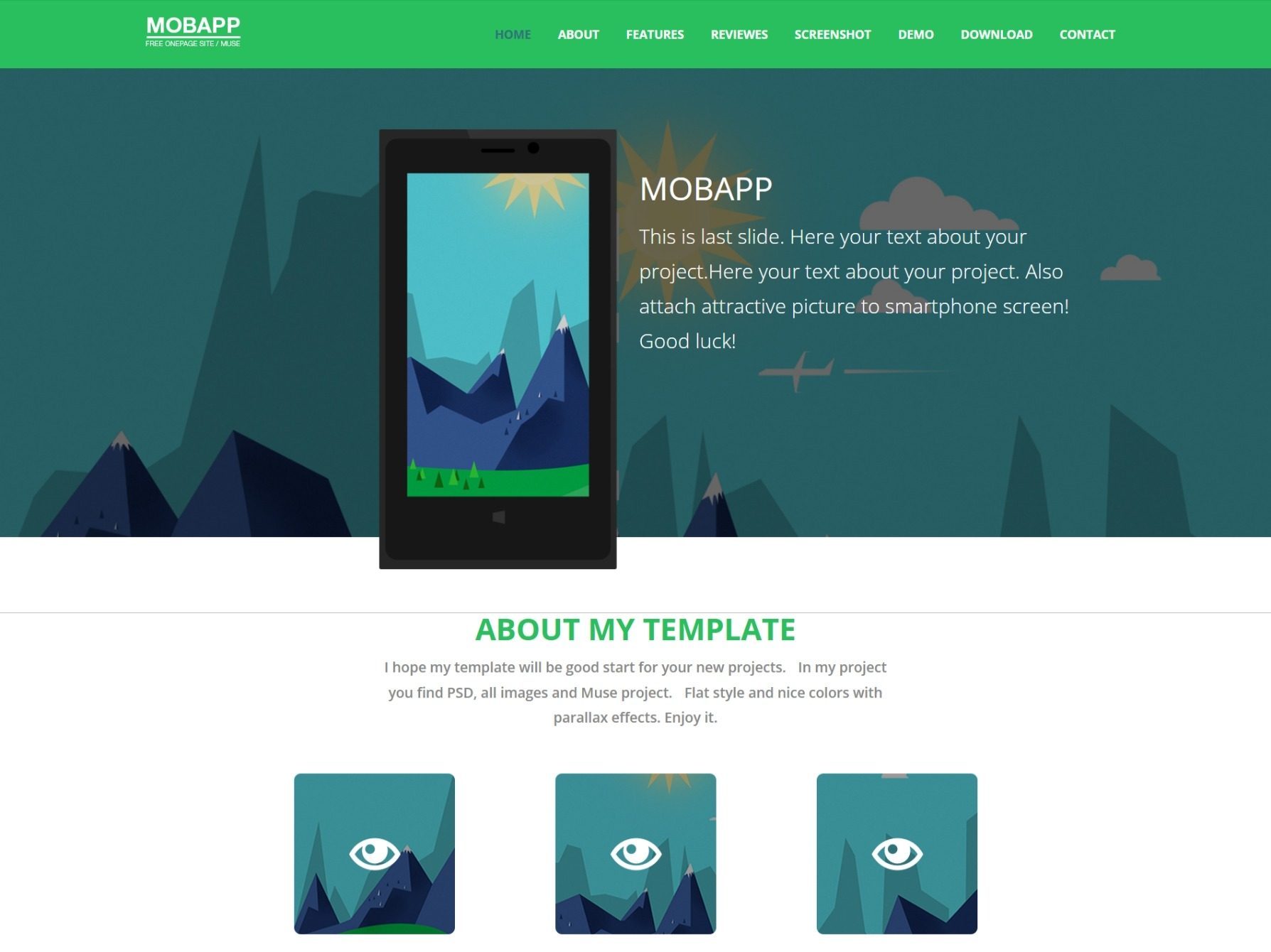 APP介绍演示网页模板