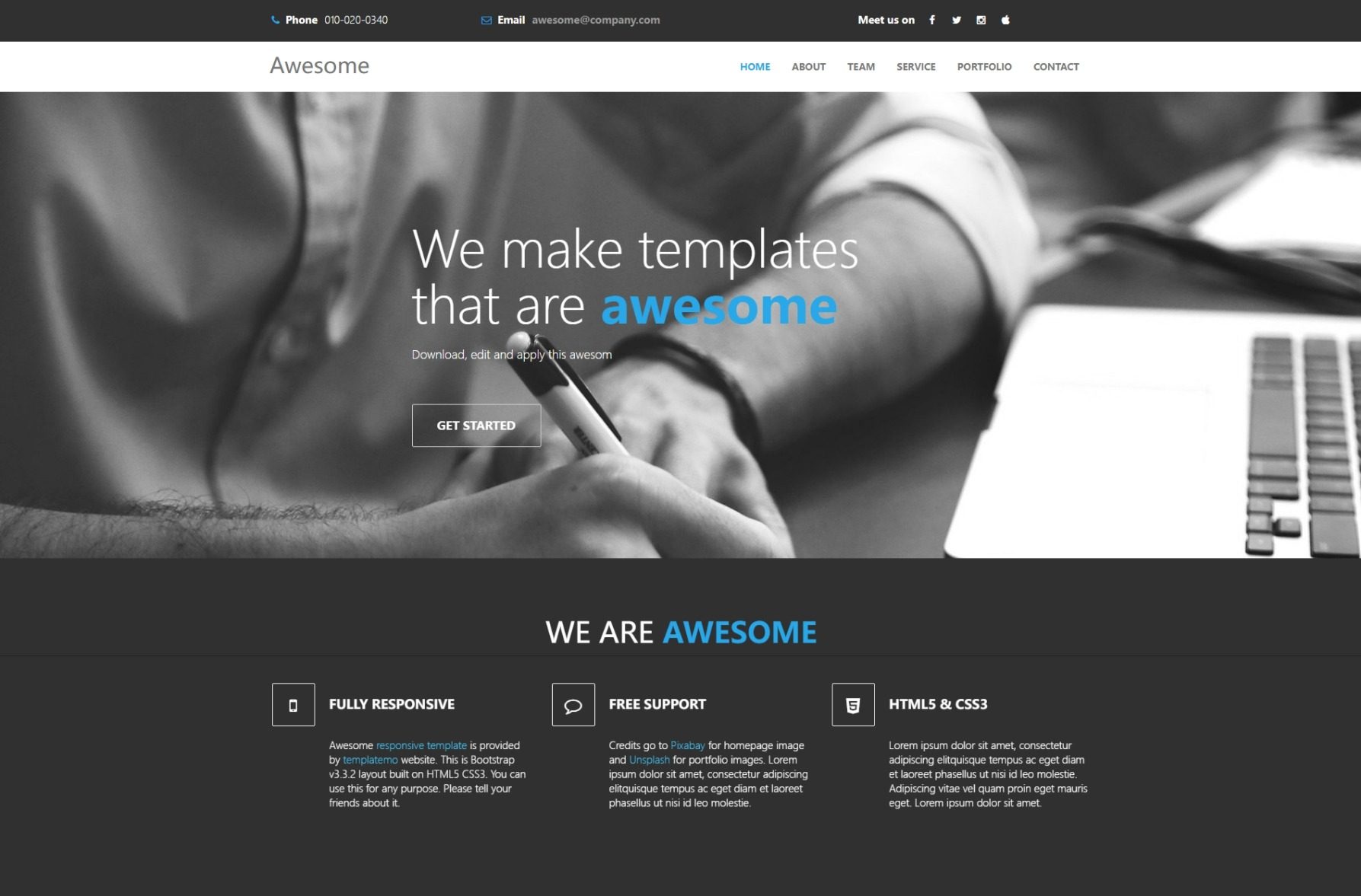 响应式产品展示模板