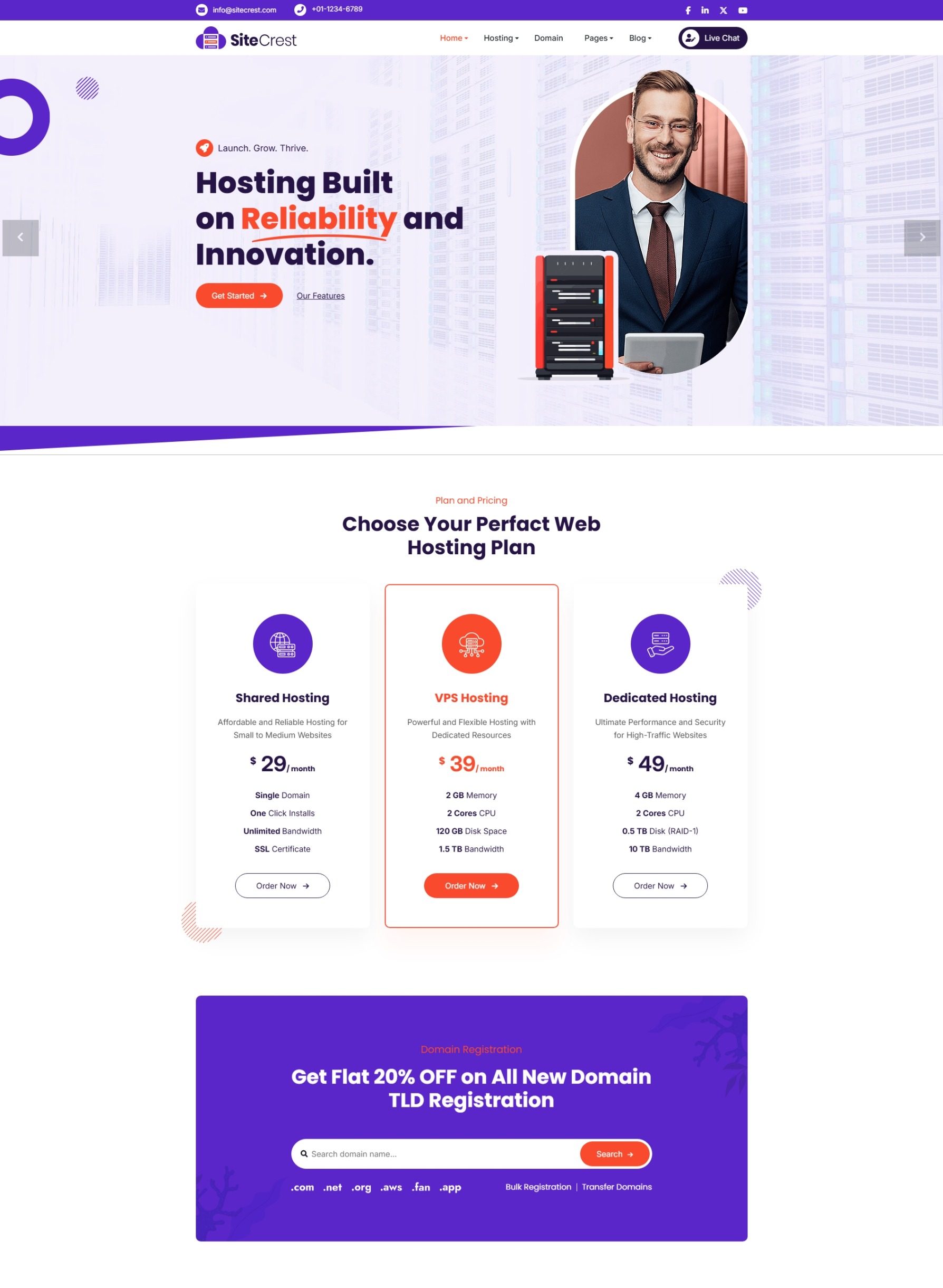 域名注册 专用服务器 云主机