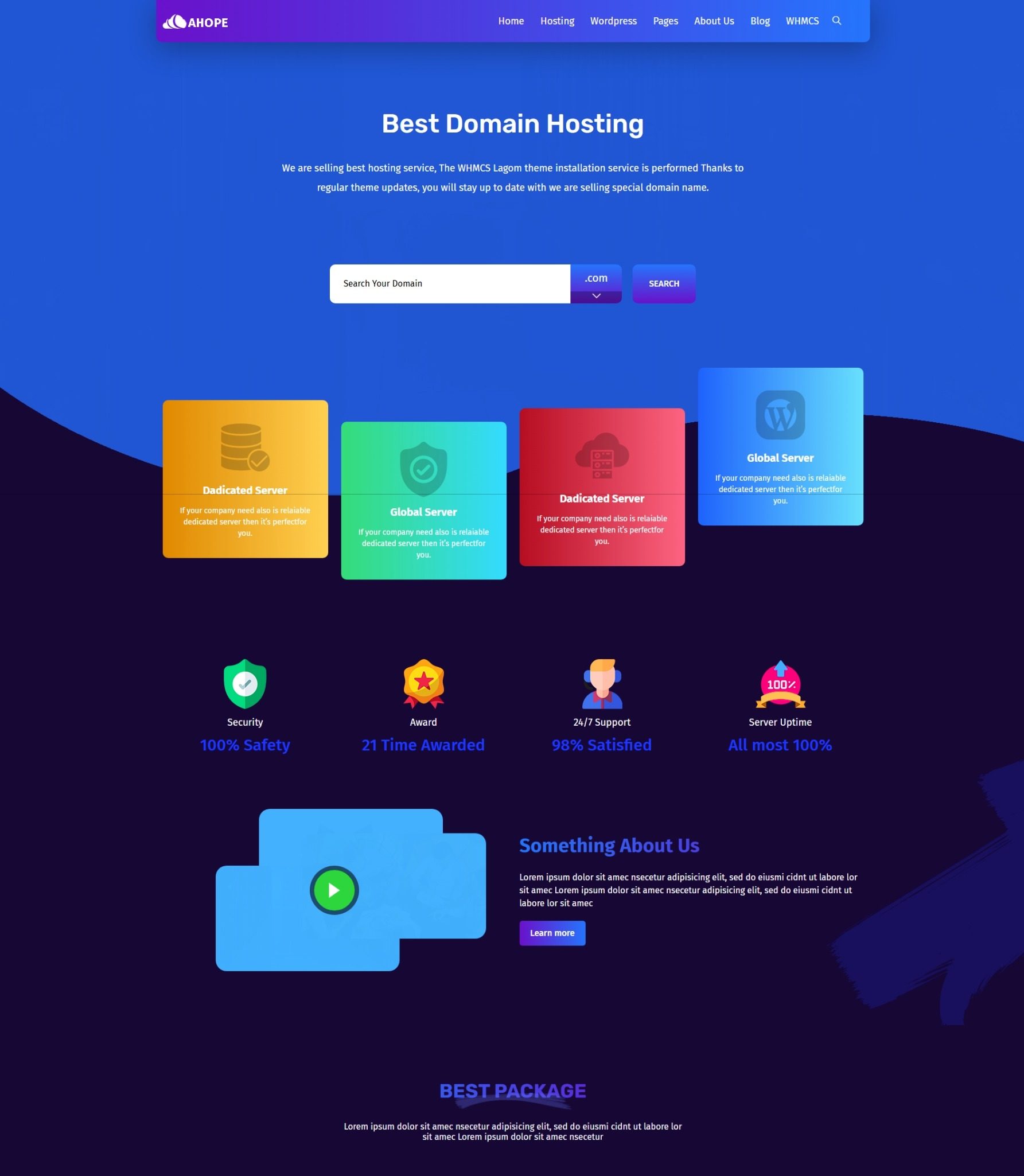 最佳域名托管 WHMCS WordPress 托管